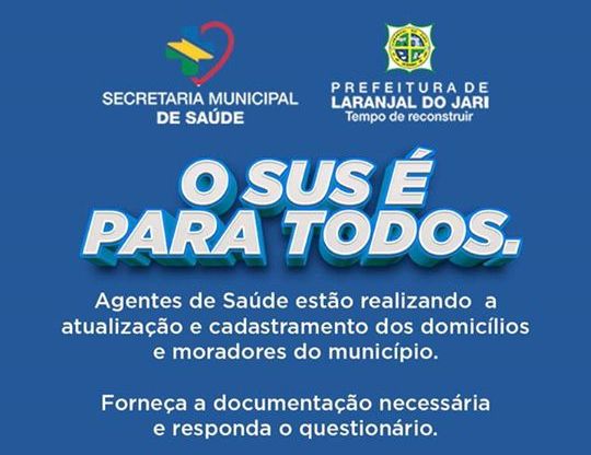Agentes de Saúde realizam atualização e cadastramento dos domicílios e moradores do município